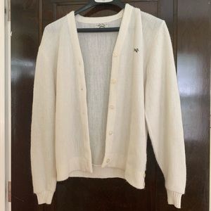 White embroidered sweater